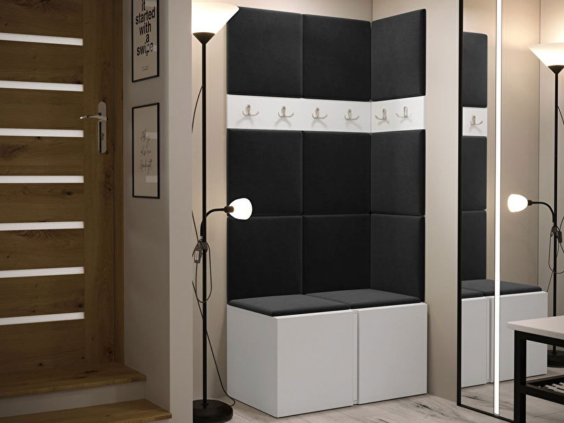 Mobilier hol Tovenaz I (Alb + Negru)