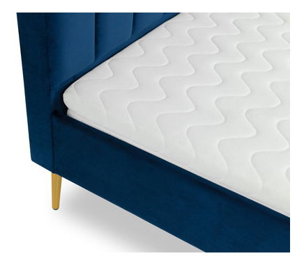 Franciaágy 180 cm Bleash New (szürke + arany) (ágyráccsal)