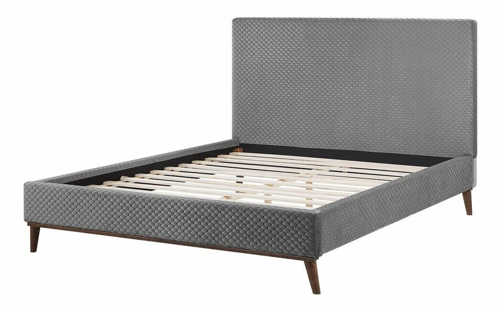 Franciaágy 160 cm BARON (ágyráccsal) (szürke)