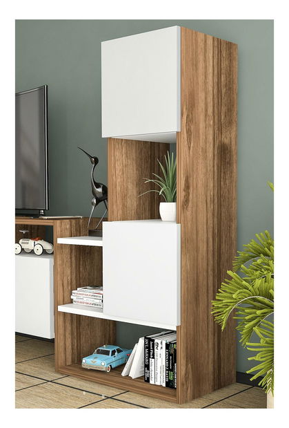 Mobilier living Patovi 2 (alb + Nuc) 