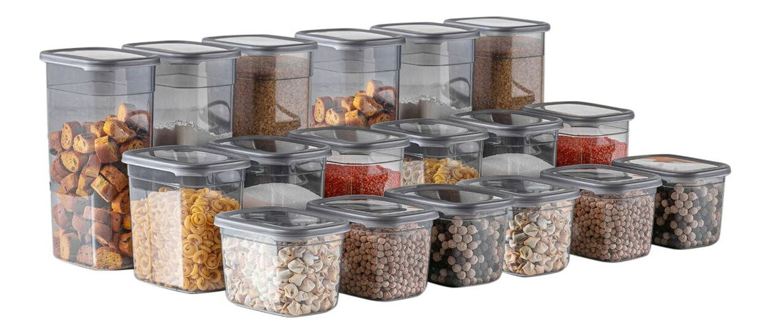 Set recipiente alimente (18 buc.) Benny 18 (antracit)