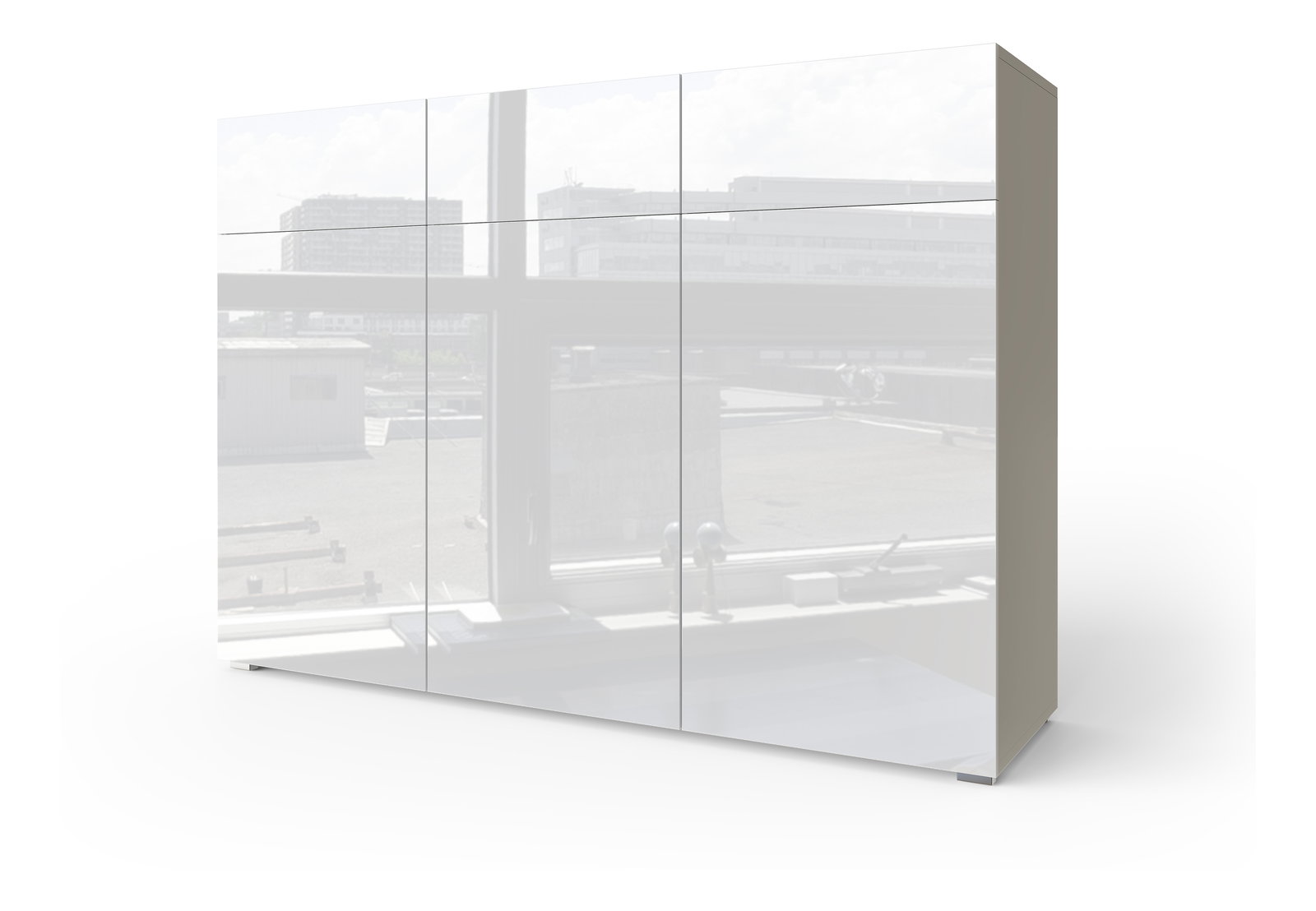 Komoda Forny (bijela + bijeli sjaj)