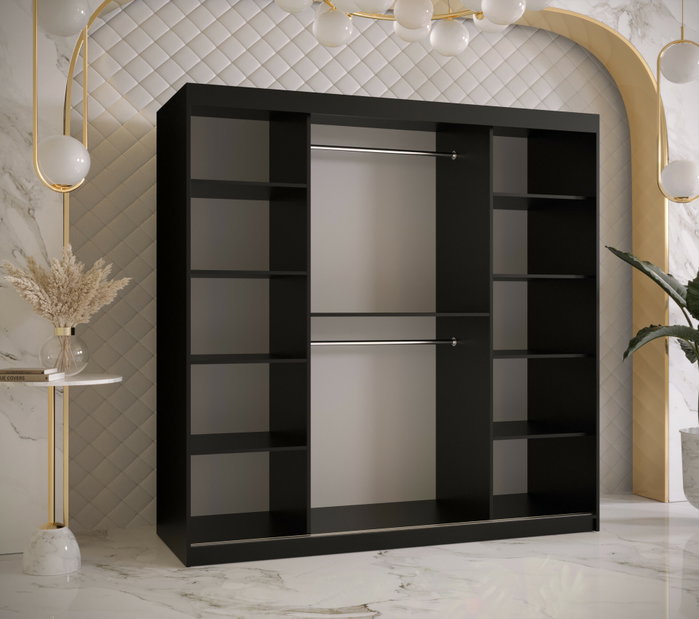 Dulap de haine 180 cm Riana Wa 1 180 (negru)