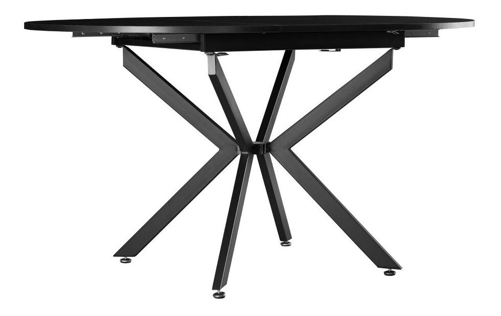 Masă de sufragerie extensibilă Amero (negru) (pentru 4-6 persoane)