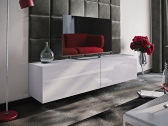 Mobilier living Mogan (alb + alb lucios)