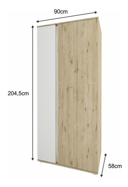 Šatníková skriňa Leora 2D