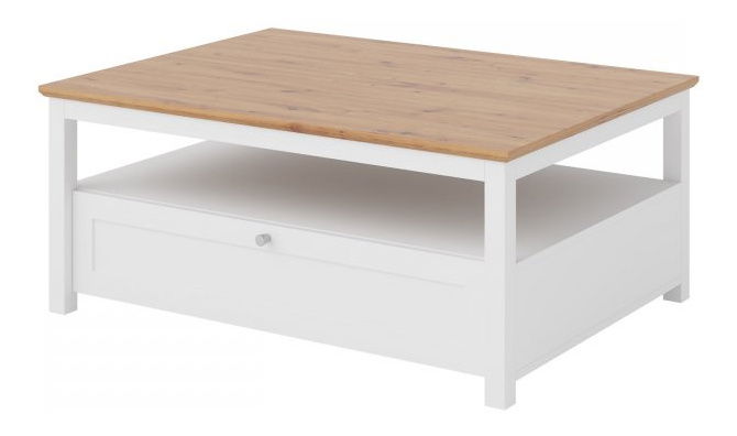 Măsuță cafea Fritz 1SZ (alb + Stejar lefkas)