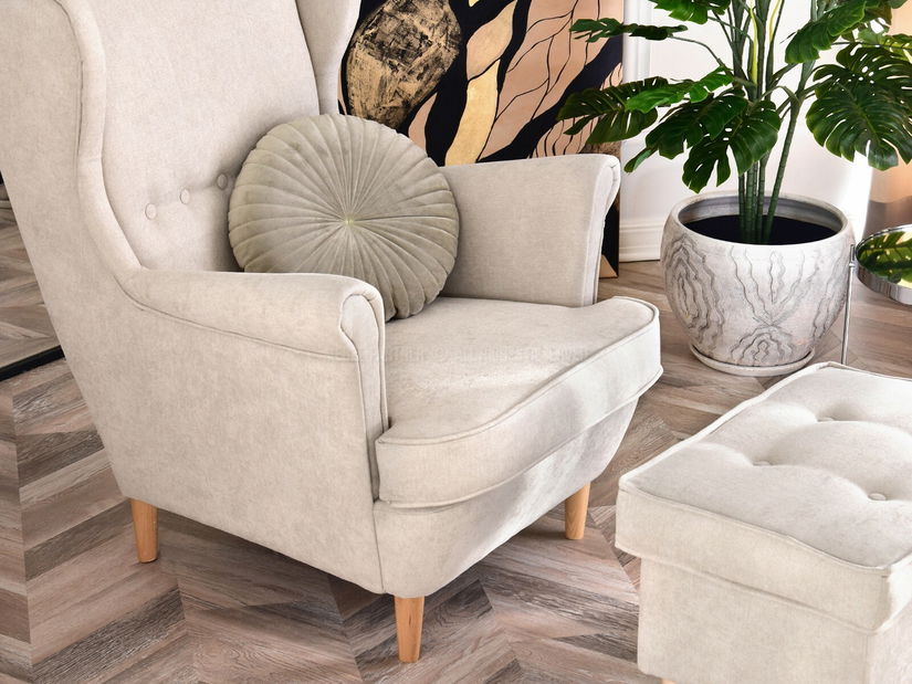 Kreslo ušiak Margis (čierna)