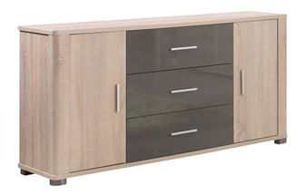 Komoda Daria DL4 (sonoma + grafit lesk)