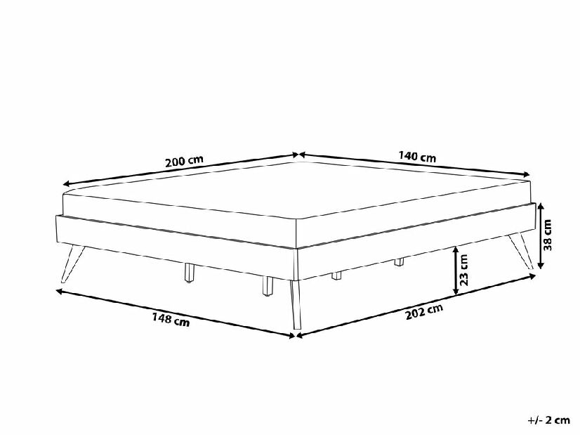 Manželská posteľ 140 cm BERRY (tmavé drevo) (s roštom)