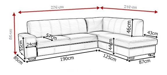 Rohová sedačka Seymour (tmavosivá) (L)