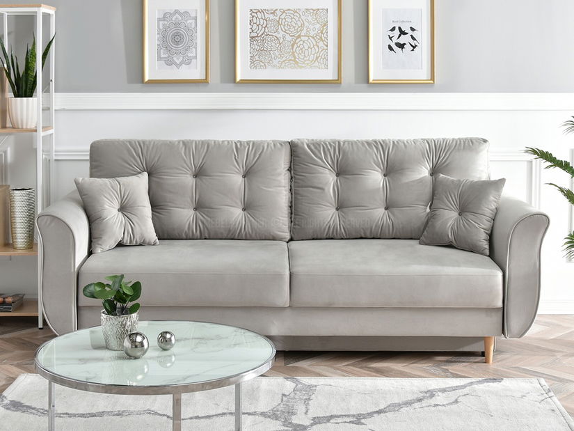 Kétszemélyes kanapé Lirica (szürke + tölgy)