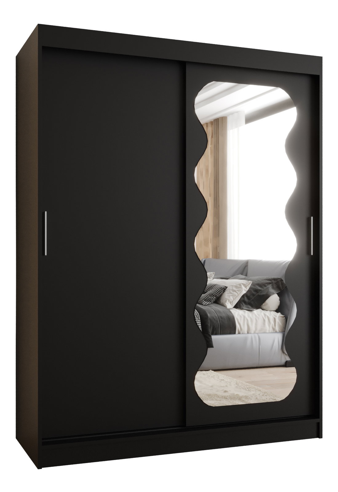 Ruhásszekrény 150 cm Spock (fekete)