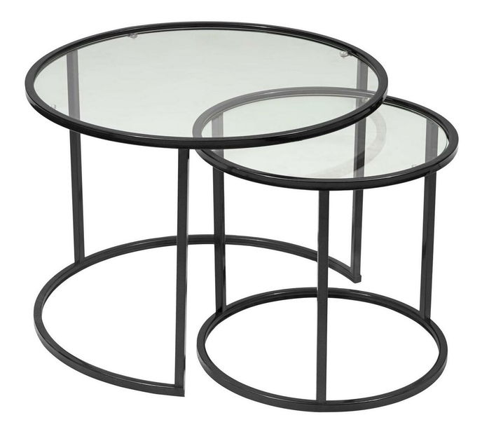 Dohányzóasztal szett Besalur (fekete)