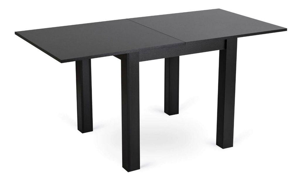 Masă de sufragerie extensibilă Menores (negru) (pentru 4-6 persoane) *vânzare stoc