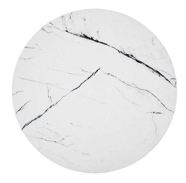 Stolić za kavu Neva (bijeli mramor + crna)