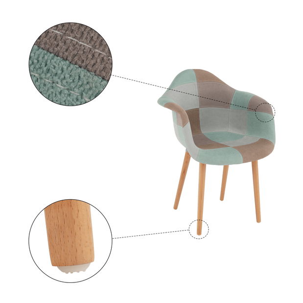 Fotelja Kamal Type 2 (šareno)