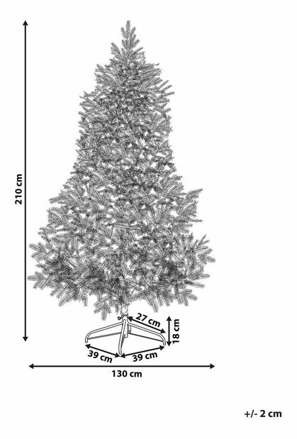 Umelý vianočný stromček 210 cm TOMMO (biela)