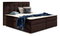Franciaágy Boxspring 140 cm Irma 01 (sötétbarna)
