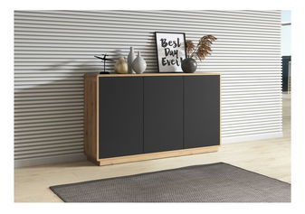 Komoda Albert Typ 43 (dub taurus + čierna matná)