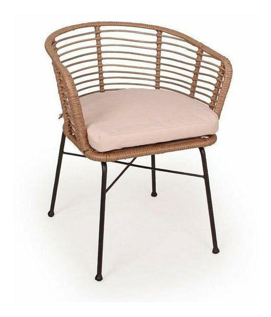 Záhradná stolička Izzy (béžová + čierna)