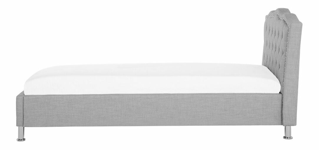 Pat pentru copii 90 cm MATH (cu spațiu de depozitare) (cu somieră) (gri)