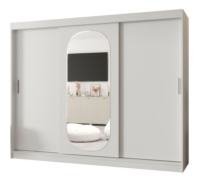 Ruhásszekrény 250 cm Ronny (fehér) 