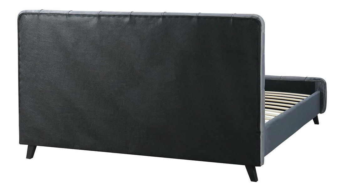 Pat matrimonial 160 cm Luchan (gri) (cu somieră)