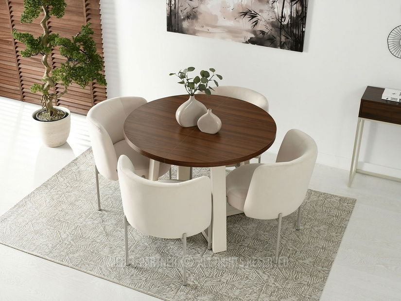 Stolica Charliez (krem + siva)