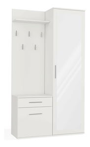Set mobilier hol Dialogos 1 (alb) (cu oglindă)