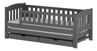 Dječji krevet 90 x 190 cm Amalia (s podnicom i prostorom za odlaganje) (grafit)