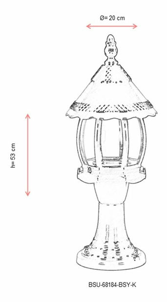 Iluminat de perete pentru exterior Dru (Negru)