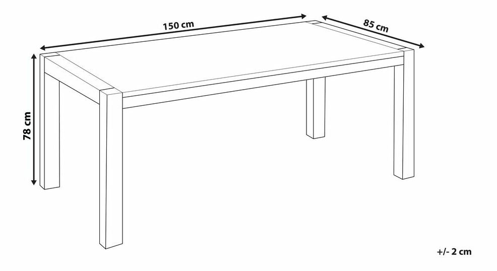 Étkezőasztal Naruba (6 személy számára) (világosbarna)