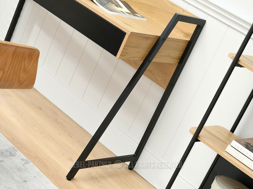 PC stol Rigielo (crni hrast + crna)