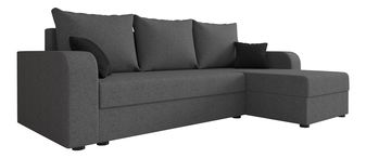 Colțar Harmony L Bis (Gri închis + Negru) (D)