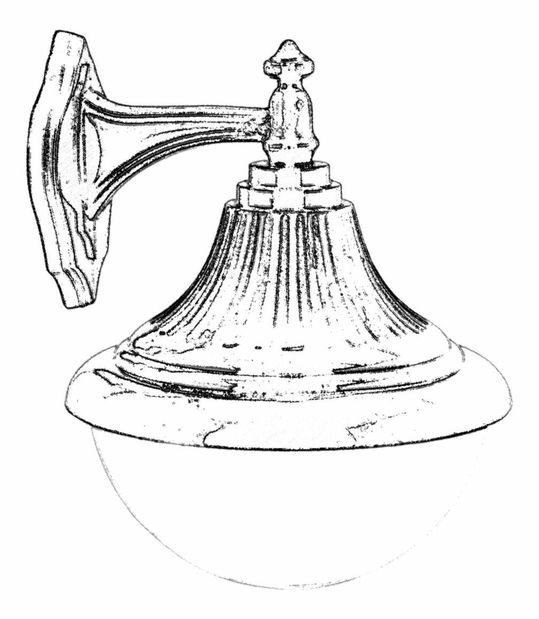 Iluminat de perete pentru exterior Bette (Negru + alb)