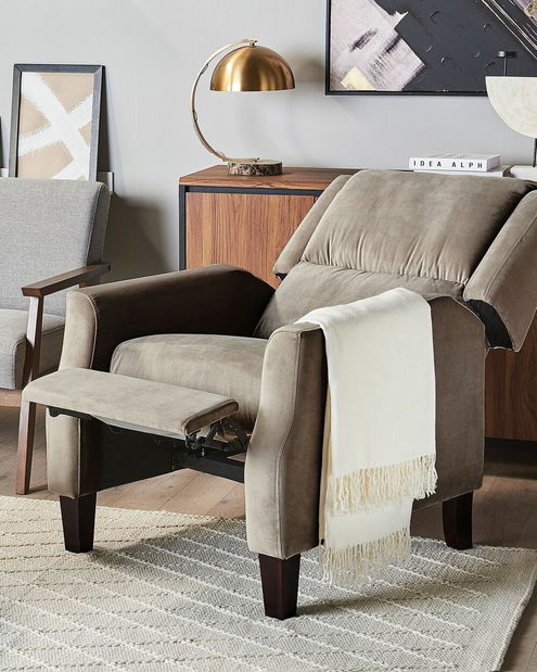 Kreslo EGAROS (sivohnedá)