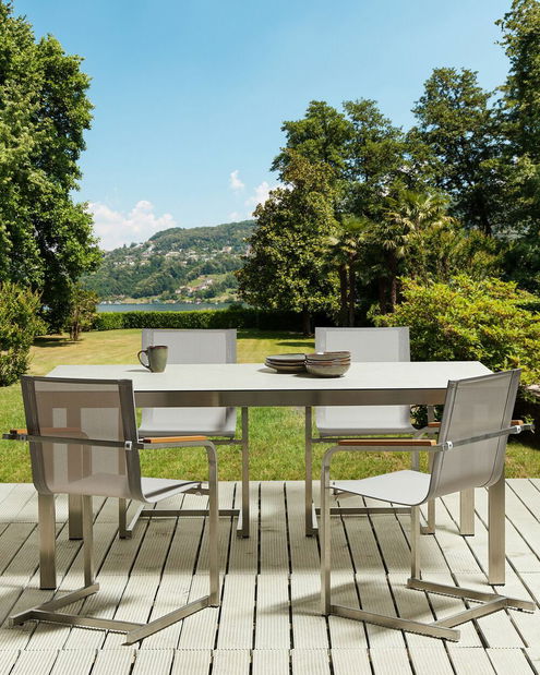 Set 4 ks záhradných stoličiek Cleopatra (béžová)