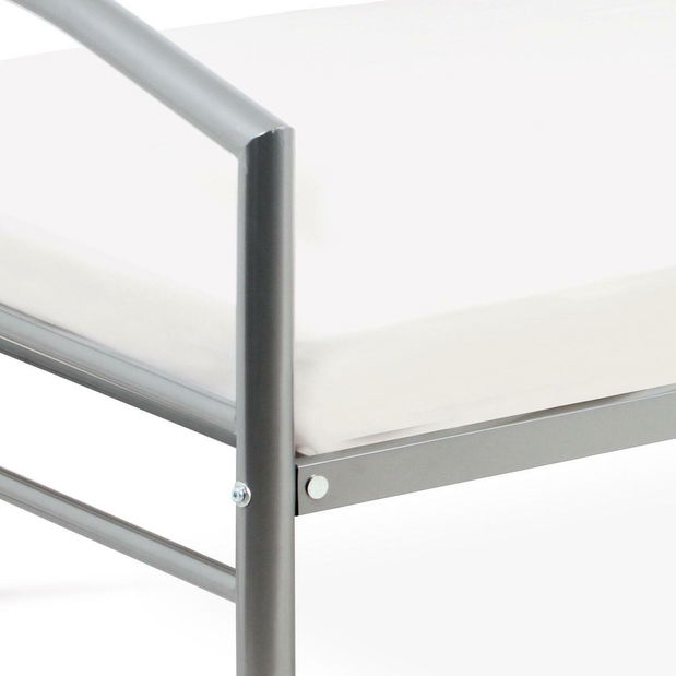 Fém ágy 90x200 Brotonetta (fényes szürke)