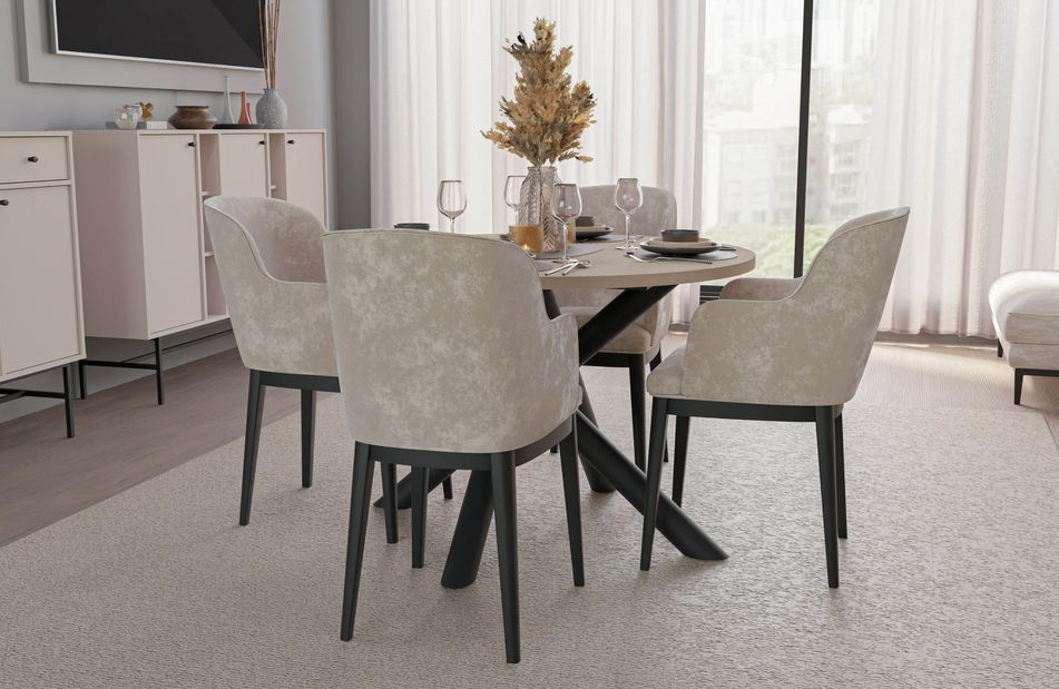 Kerek étkezőasztal 110 cm Ossla (lindberg tölgy)