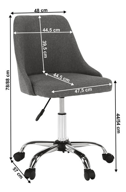 Irodai fotel Edrita (szürke)