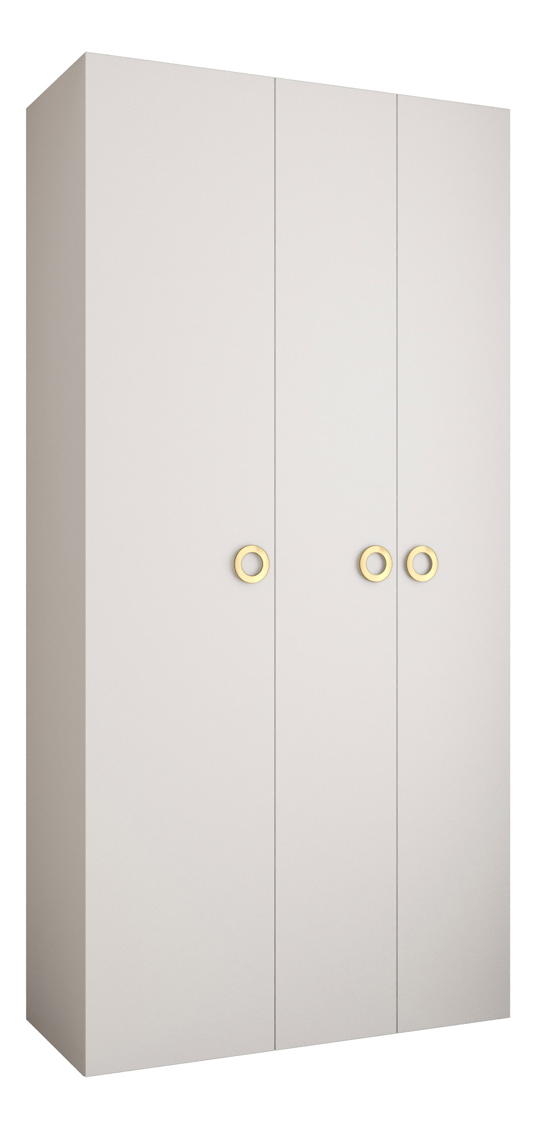 Ruhásszekrény 130 cm Carmela 40-1 (fehér + arany)