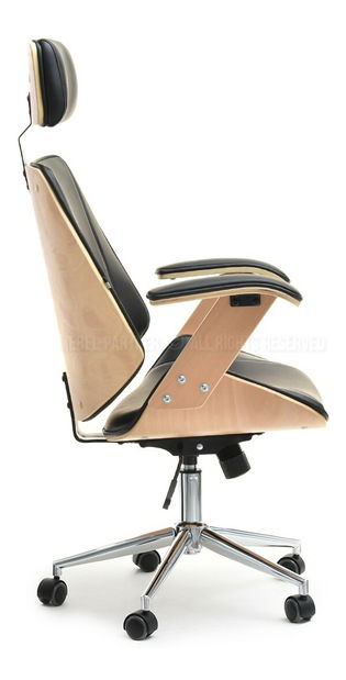 Fotelja Franc (crna bukva + krom)