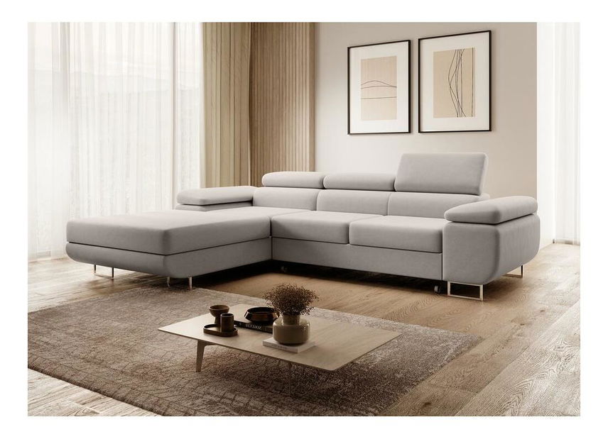 Sarokkanapé Grande (B) (fehér + króm)