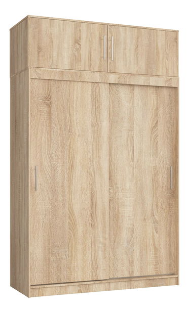 Posuvná šatníková skriňa (s nadstavbou) Solari (dub sonoma)