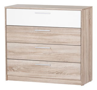 Komoda Melinne 06 (hrast sonoma 3D + bijela)