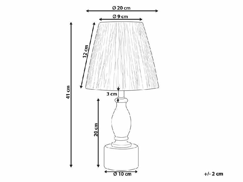 Stolná lampa Morza (prírodná)