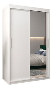 Šatníková skriňa 120 cm Toki 2 (Biela matná + Biela matná)