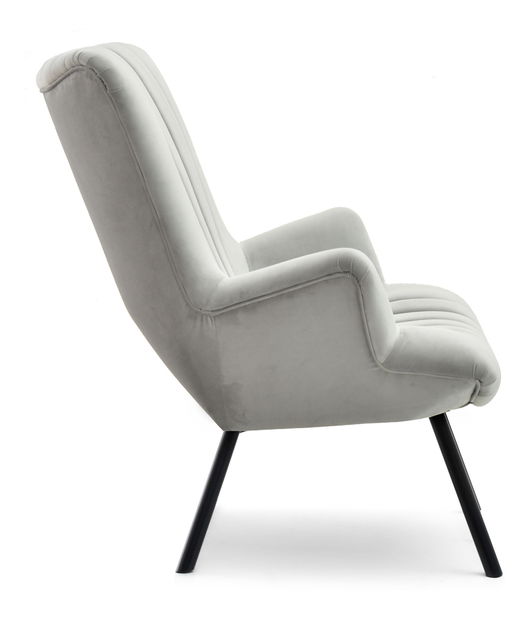 Dizajnové kreslo Lanzaris (sivá + zlatá)