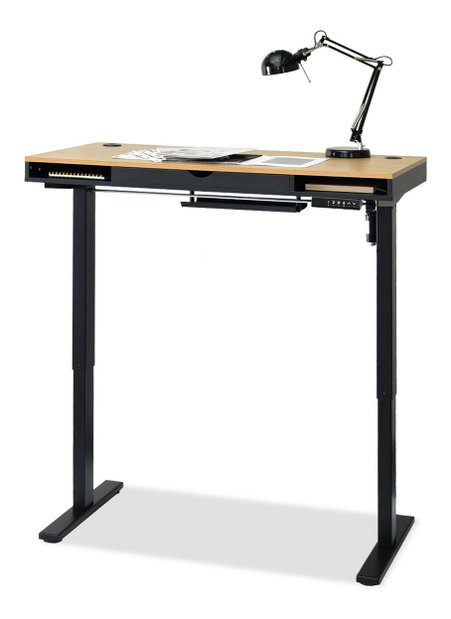 Masă PC Osto 120 (stejar negru + negru)